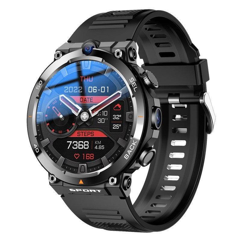 Multi Functional Sports Smartwatch With Dual Cameras For Positioning