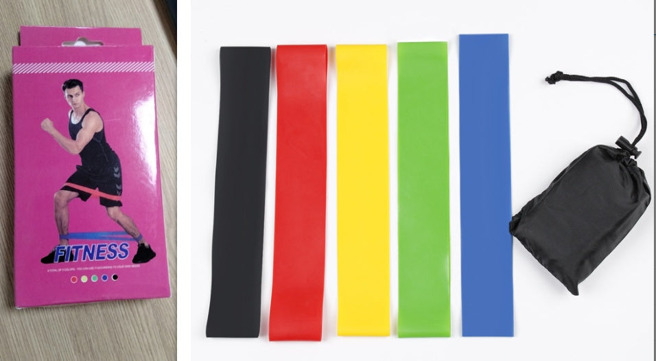 5 Level Resistance Rubber Yoga Bands