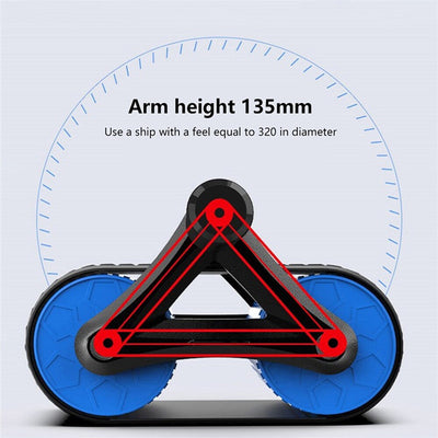 CoreMaster Ab Roller: Automatic Rebound Double Wheel for Full-Body Fitness