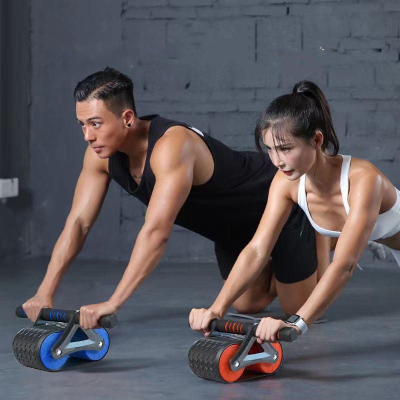 CoreMaster Ab Roller: Automatic Rebound Double Wheel for Full-Body Fitness