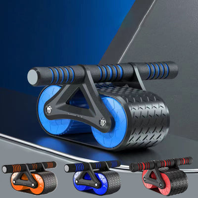 CoreMaster Ab Roller: Automatic Rebound Double Wheel for Full-Body Fitness