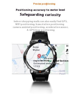 Multi Functional Sports Smartwatch With Dual Cameras For Positioning