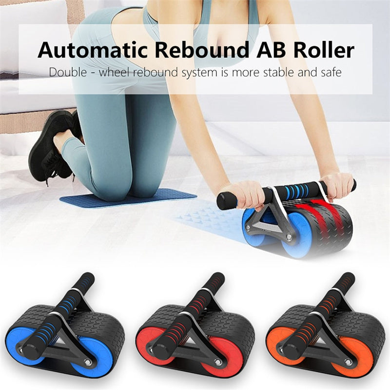 CoreMaster Ab Roller: Automatic Rebound Double Wheel for Full-Body Fitness